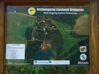 Mapa Ornitologického stacionára