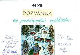 Pozvánka na predvianočnú vychádzku