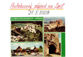 Autobusový zájazd na Spiš